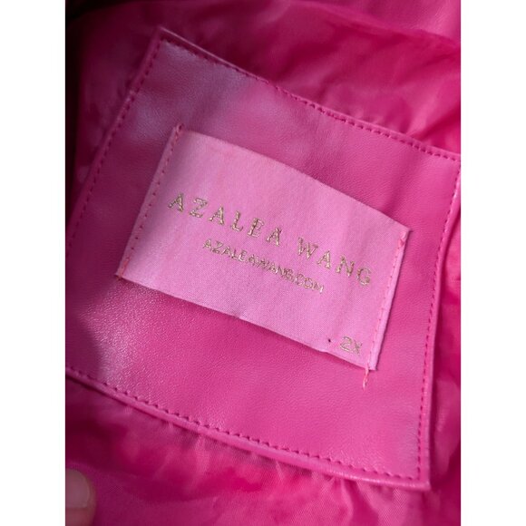 Azalea Wang Moto Jacket Barbie Pink Womens 2X Silver Studded Faux Leather SOFI-X - Picture 6 of 12